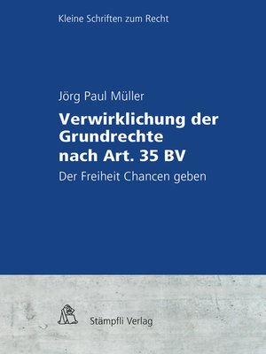 cover image of Verwirklichung der Grundrechte nach Art. 35 BV